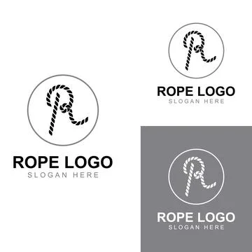 Rope logo using a vector illustration design template 스톡 일러스트