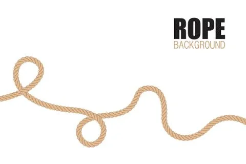 Rope with loop background  vector illustration Stock Illustration
