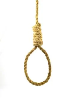 Rope loop close-up on white background Stock Photos