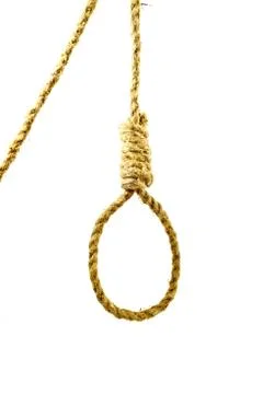 Rope loop close-up on white background Stock Photos