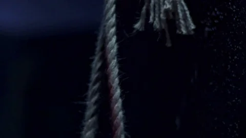 Rope loop on a dark background 스톡 동영상 77544933
