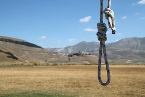 Rope loop in the foreground Stock Photos
