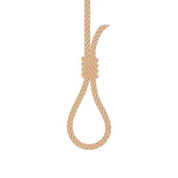 Rope with loop vector illustration isolated on white background Stock Illustration