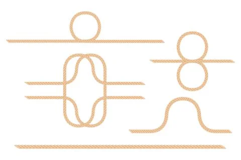 Rope with loop vector illustration isolated on white background Stock Illustration