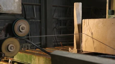 Rope machine for cutting stone Video stock 48974002