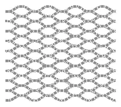 Rope Mesh Vector Collage of Self Recursive Icons Illustrazione stock