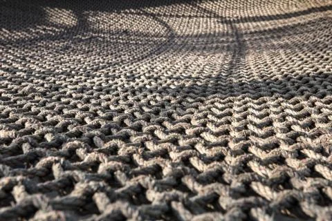 Rope Net with knots Isolated Foto stock