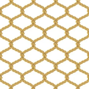 Rope Net Seamless Pattern Stock Illustration