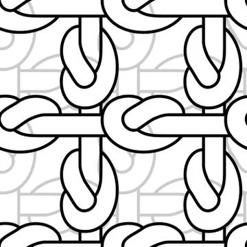 Rope node pattern. Bonded twine ornament.  Textile texture Иллюстрация