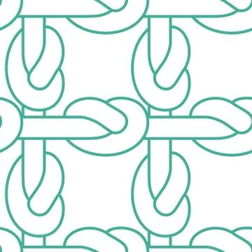 Rope node pattern. Bonded twine ornament.  Textile texture Illustrazione stock