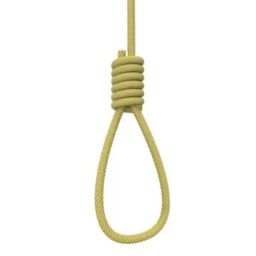 A rope with a noose on an isolated background Stock Illustration