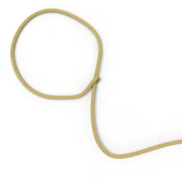 A rope with a noose lying on the floor Stock Illustration