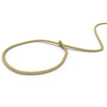 A rope with a noose lying on the floor Stock Illustration