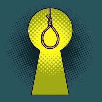 Rope noose, suicide or execution. Symbol of death 스톡 일러스트
