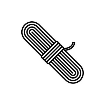 Rope Pack Adventure Thin Line Icon Design Illustration