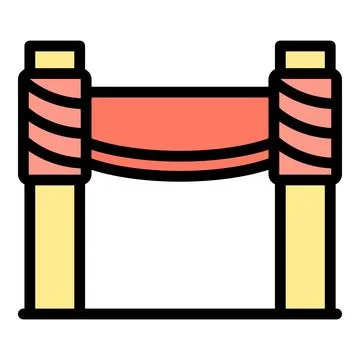 Rope park bars icon vector flat Stock Illustration