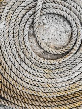 Rope on the pier 2 Stock Photos
