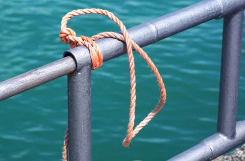 Rope on a pier Stock Photos