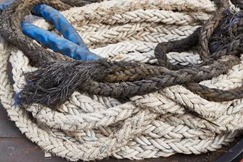 Rope in a pile Stock Photos