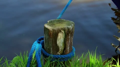 Rope on a pole Stock Footage 10730998