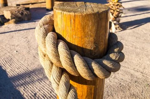 Rope on a post Stock Photos