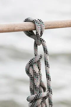 Rope on a railing Stock Photos