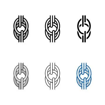 Rope range chain color icon vector Stock Illustration
