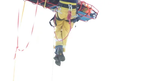 Rope Rescue Lowering Video stock 39145498