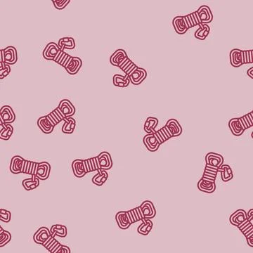 Rope rock climbing line vector seamless pattern Illustrazione stock