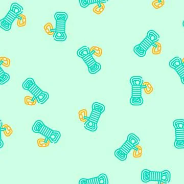 Rope rock climbing vector seamless pattern Stock Illustration