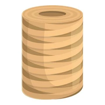 Rope roll icon cartoon vector. Natural knot 스톡 일러스트