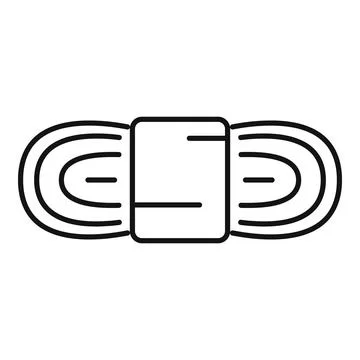 Rope roll icon representing construction and diy projects Illustrazione stock