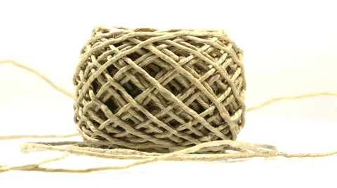 Rope Roll Turning Stock Footage 62358907