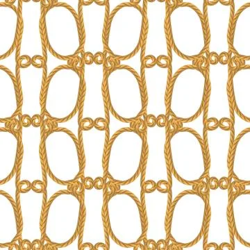 Rope Seamless Pattern Illustrazione stock
