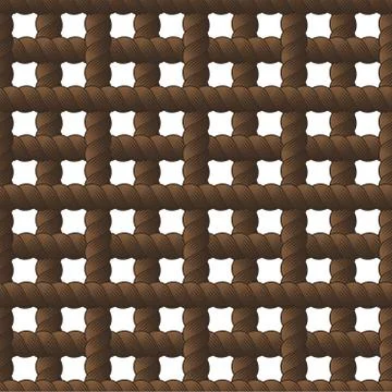 Rope seamless pattern, trendy vector wallpaper background. Cord with knots st Stock Illustration