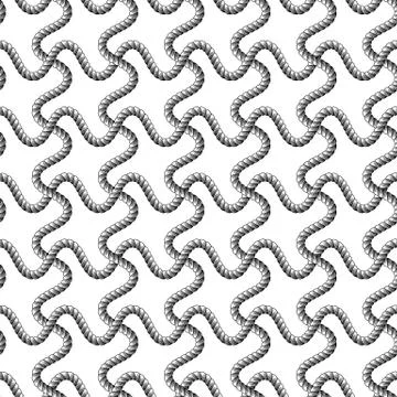 Rope seamless pattern, trendy vector wallpaper background. Weaving or fishing Stock Illustration