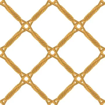 Rope Seamless Pattern on White Background 스톡 일러스트