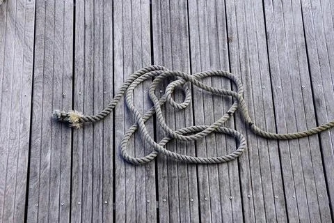Rope in the seaport Stock Photos