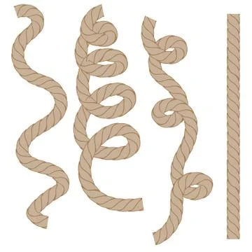 Rope Set Isoated Stock Illustration