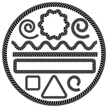 Rope shape set Stock Illustration