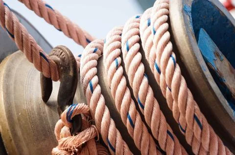 Rope on ship Stock Photos