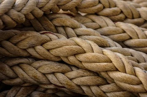 Rope on ship Foto stock