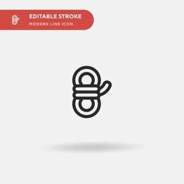 Rope Simple vector icon. Illustration symbol design template for web mobile U イラスト素材