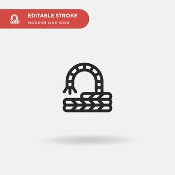 Rope Simple vector icon. Illustration symbol design template for web mobile U 스톡 일러스트