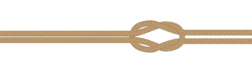 Rope square knot Stock Illustration