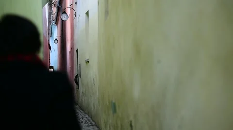 Rope Street or String Street, the narrowest street in Transylvania's Brasov 스톡 동영상 62940131