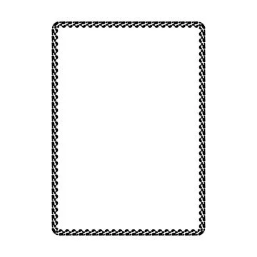 Rope Style Rounded Square Border Frame Twisted Line Vector Illustration Stock Illustration