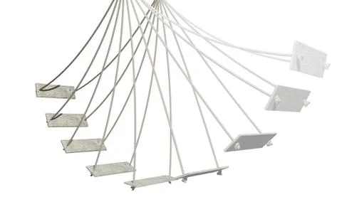 Rope swing motion path isolated Stock Illustration