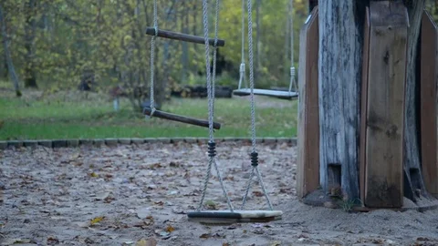 Rope swing in the park Stock-Footage 82679019