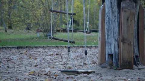 Rope swing in the park Stock-Footage 82679026